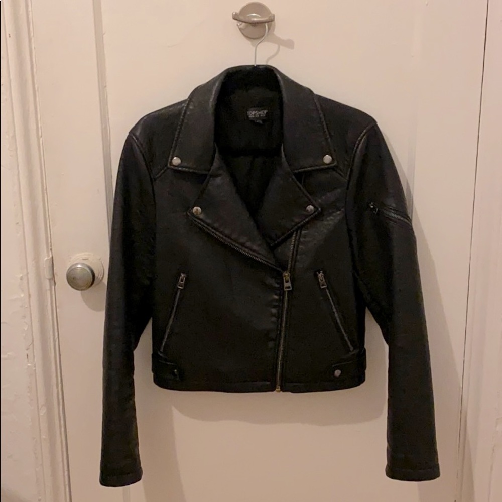 Topshop Faux Leather Jacket